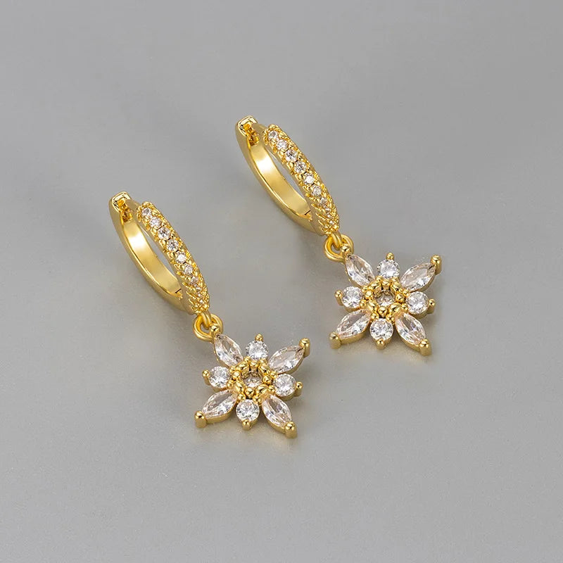 Sparkling Flower Earring • Stainless Steel