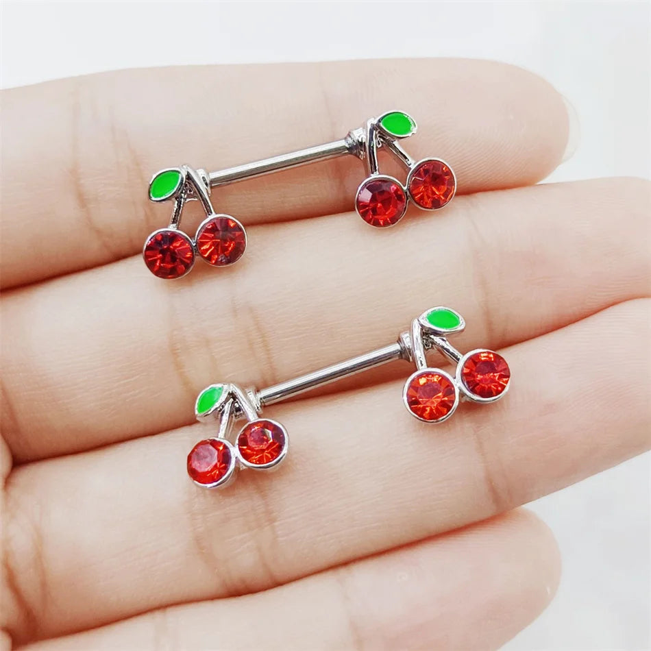 Cherry Nipple Piercing • Titanium • 2 PCS