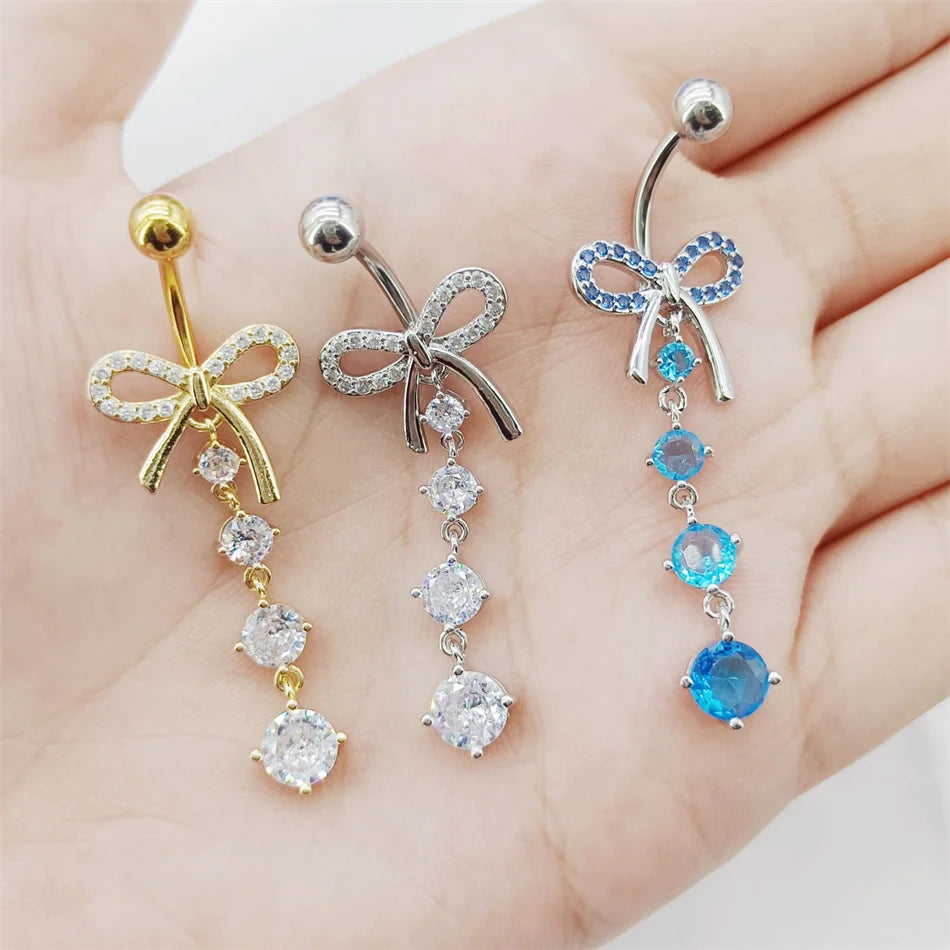 Bow Titanium Belly Button Piercing