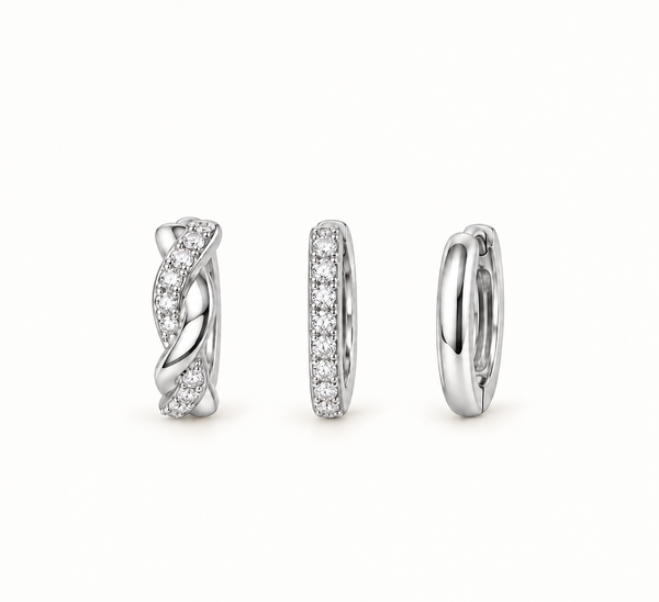 Essential Hoop Earring Set – Titanium