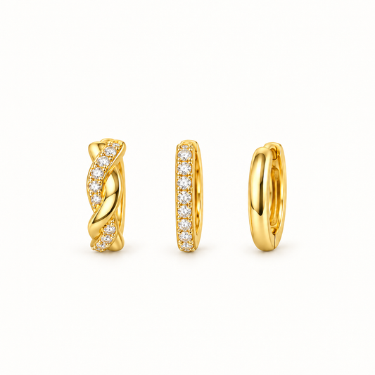 Essential Hoop Earring Set – Titanium