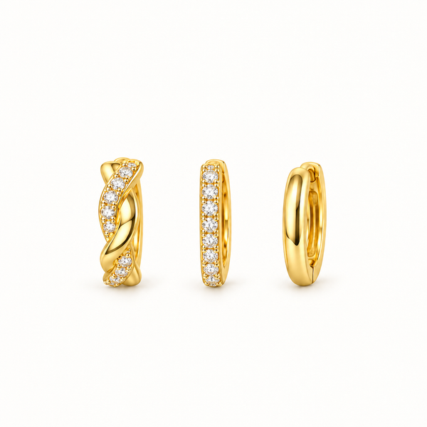 Essential Hoop Earring Set – Titanium