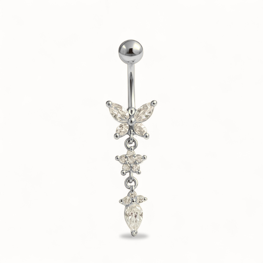 Butterfly Belly Button Piercing • Titanium • Charm