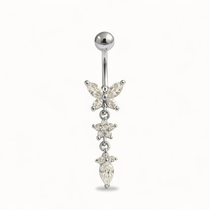 Butterfly Belly Button Piercing • Titanium • Charm