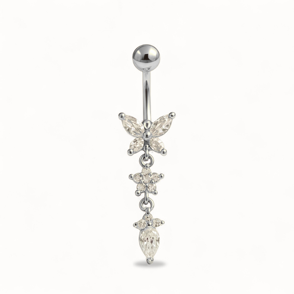 Butterfly Belly Button Piercing • Titanium • Charm
