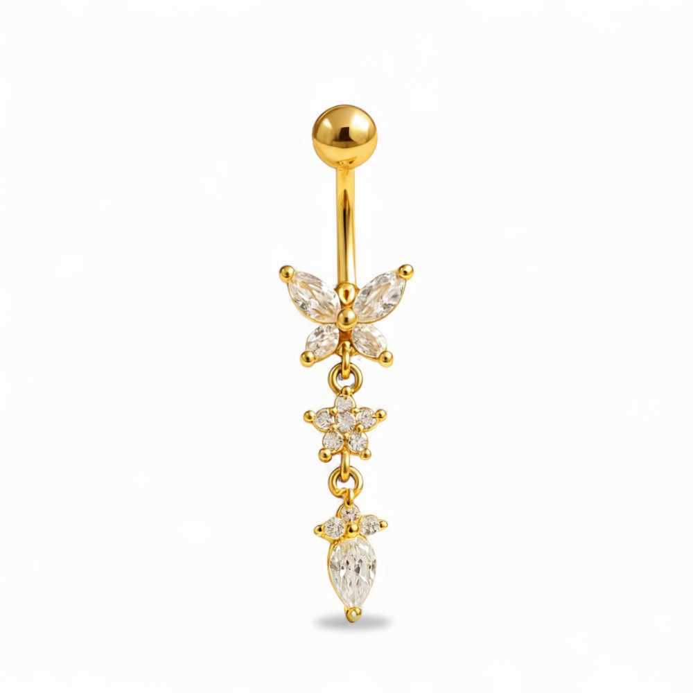 Butterfly Belly Button Piercing • Titanium • Charm