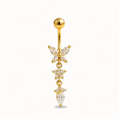 Butterfly Belly Button Piercing • Titanium • Charm