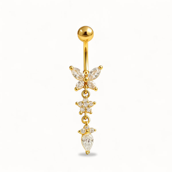 Butterfly Belly Button Piercing • Titanium • Charm
